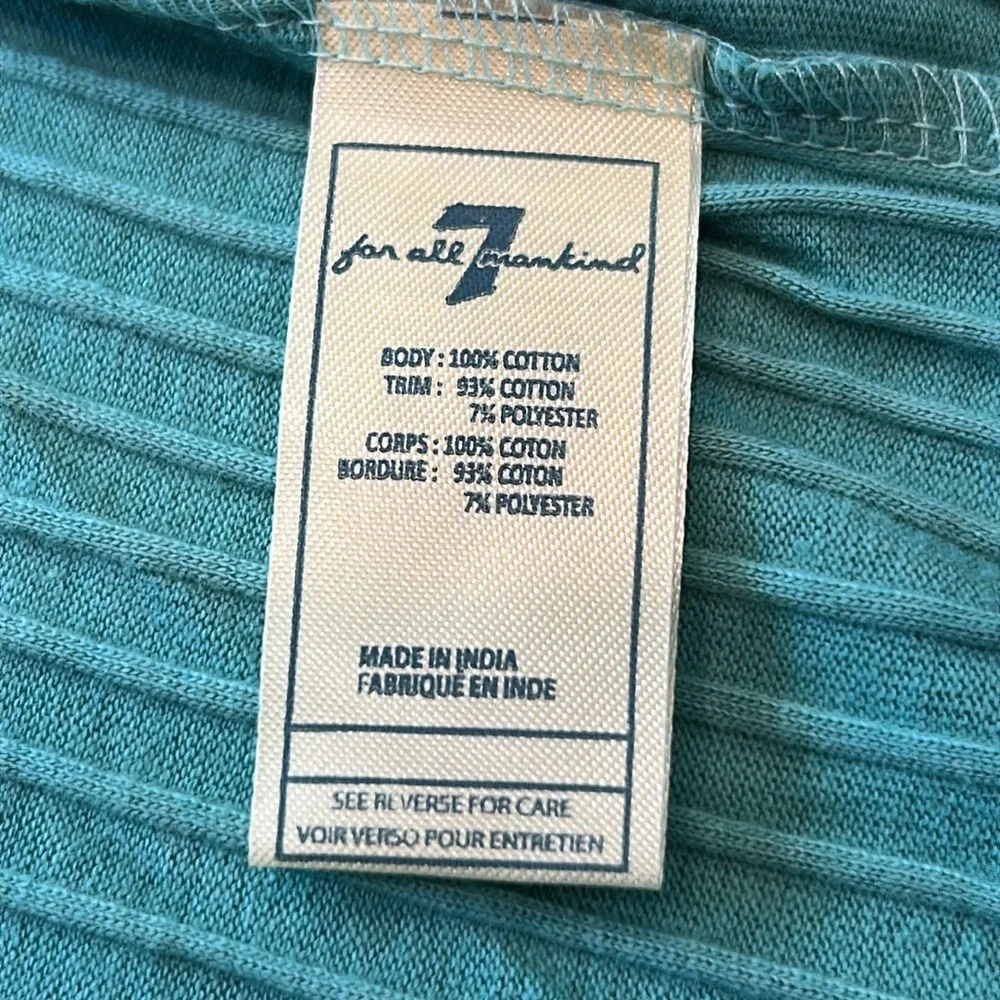 7 for all Mankind One Piece Ribbed Romper 100% Cotton SET of 2 Size 18M NEW